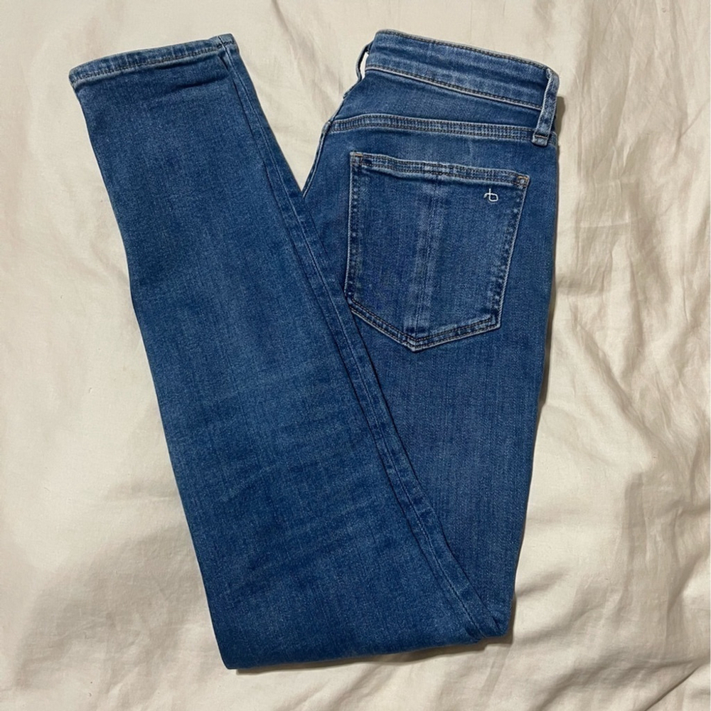 Rag & Bone Medium Wash Nina High Rise Skinny Jeans W28L29